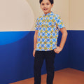 Boy Short Sleeves Shirt Popcorn Print - Umbi