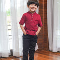Boy Short Sleeves Shirt Red - Umbi