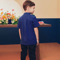 Boy Short Sleeves Shirt Royal Blue - Umbi
