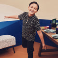 Boy Short Sleeves Shirt Sprinkle Print - Umbi