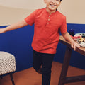 Boy Short Sleeves Shirt Terracotta - Umbi