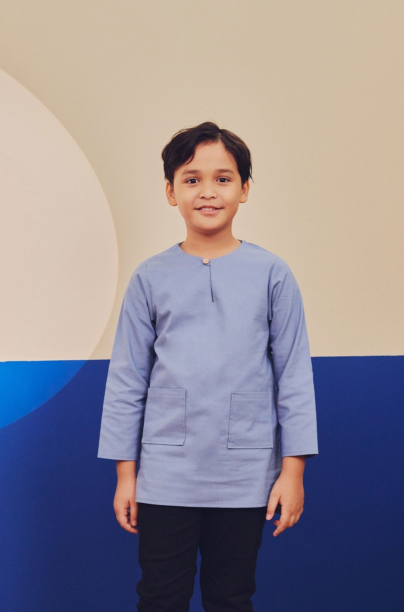 Boy Slim Fit Teluk Belanga Pigeon Blue - Umbi