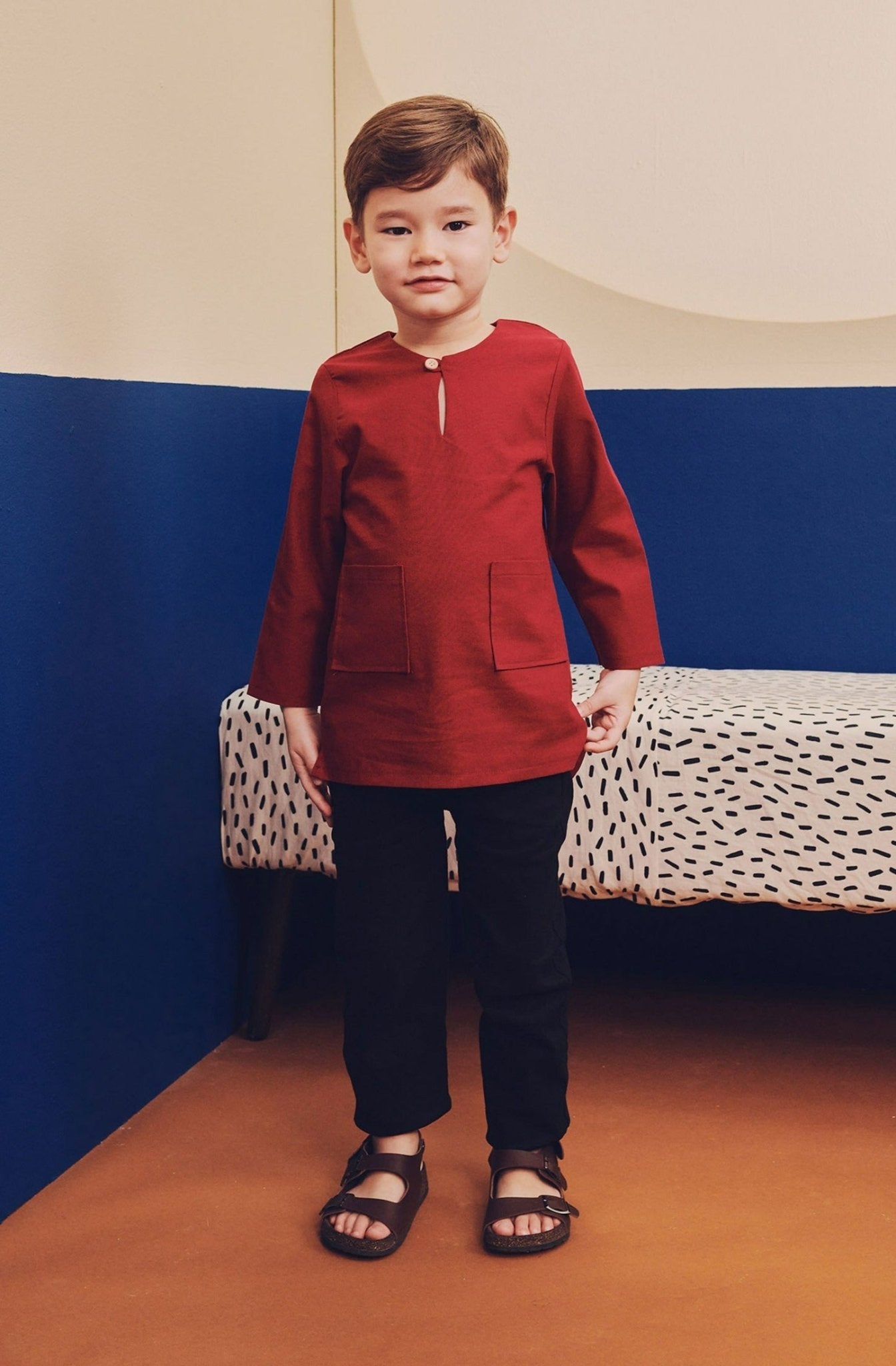 Boy Slim Fit Teluk Belanga Red - Umbi