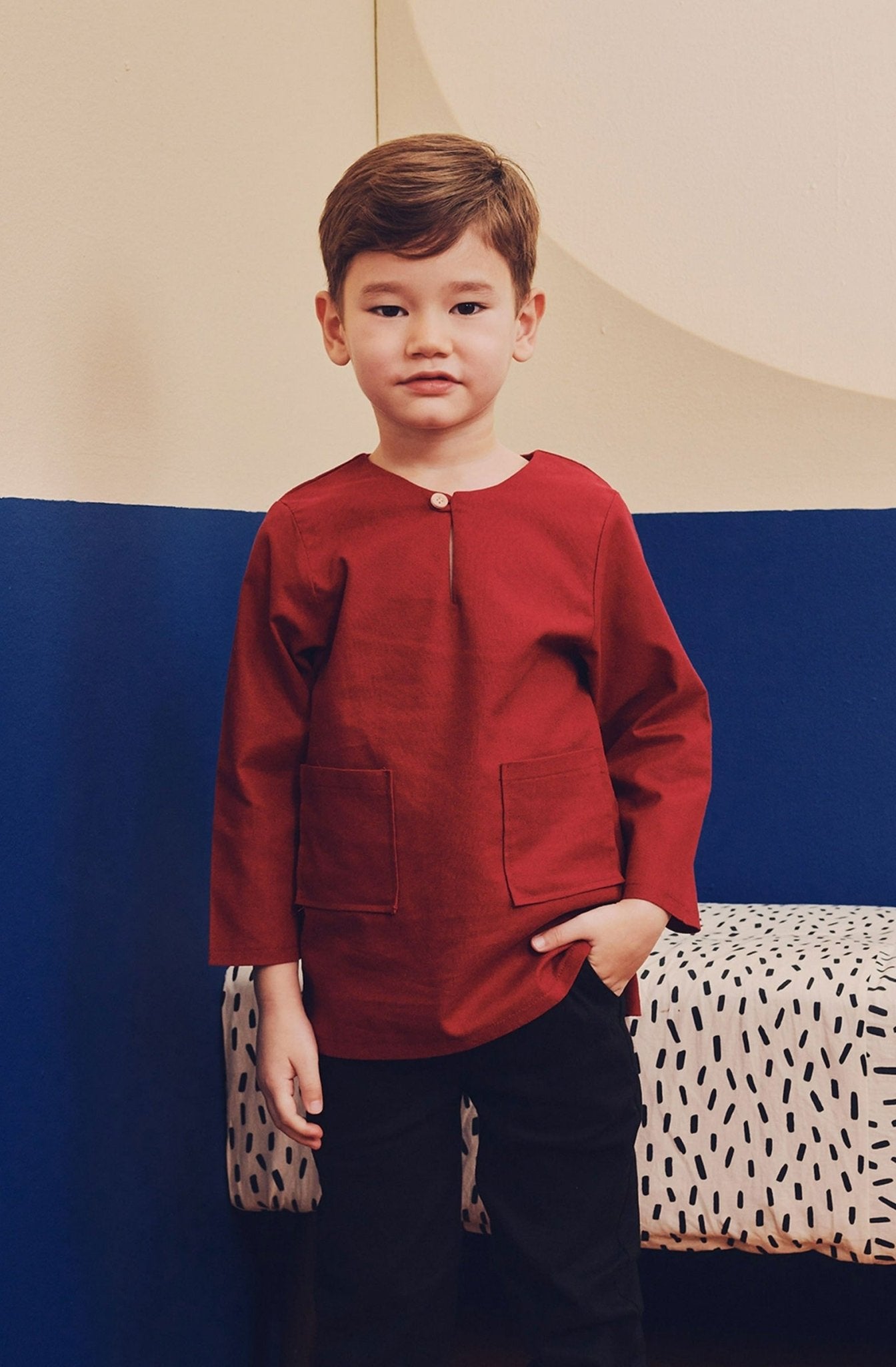 Boy Slim Fit Teluk Belanga Red - Umbi