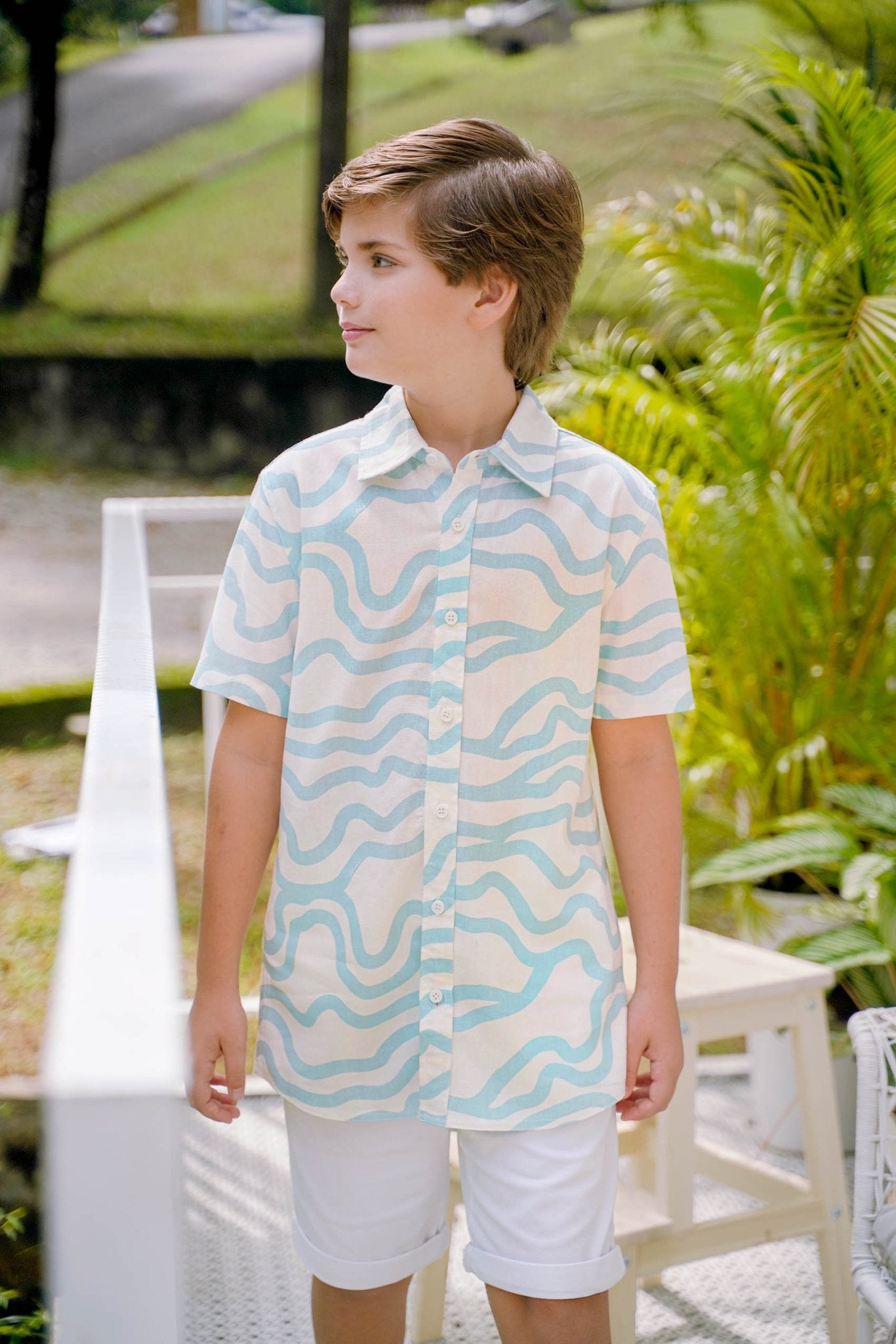 Boy Sunday Shirt in Wave - Umbi