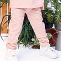 baju raya family sedondon kids boy slim fit pants dusty pink 