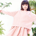 baju raya family sedondon kids boxy blouse dusty pink