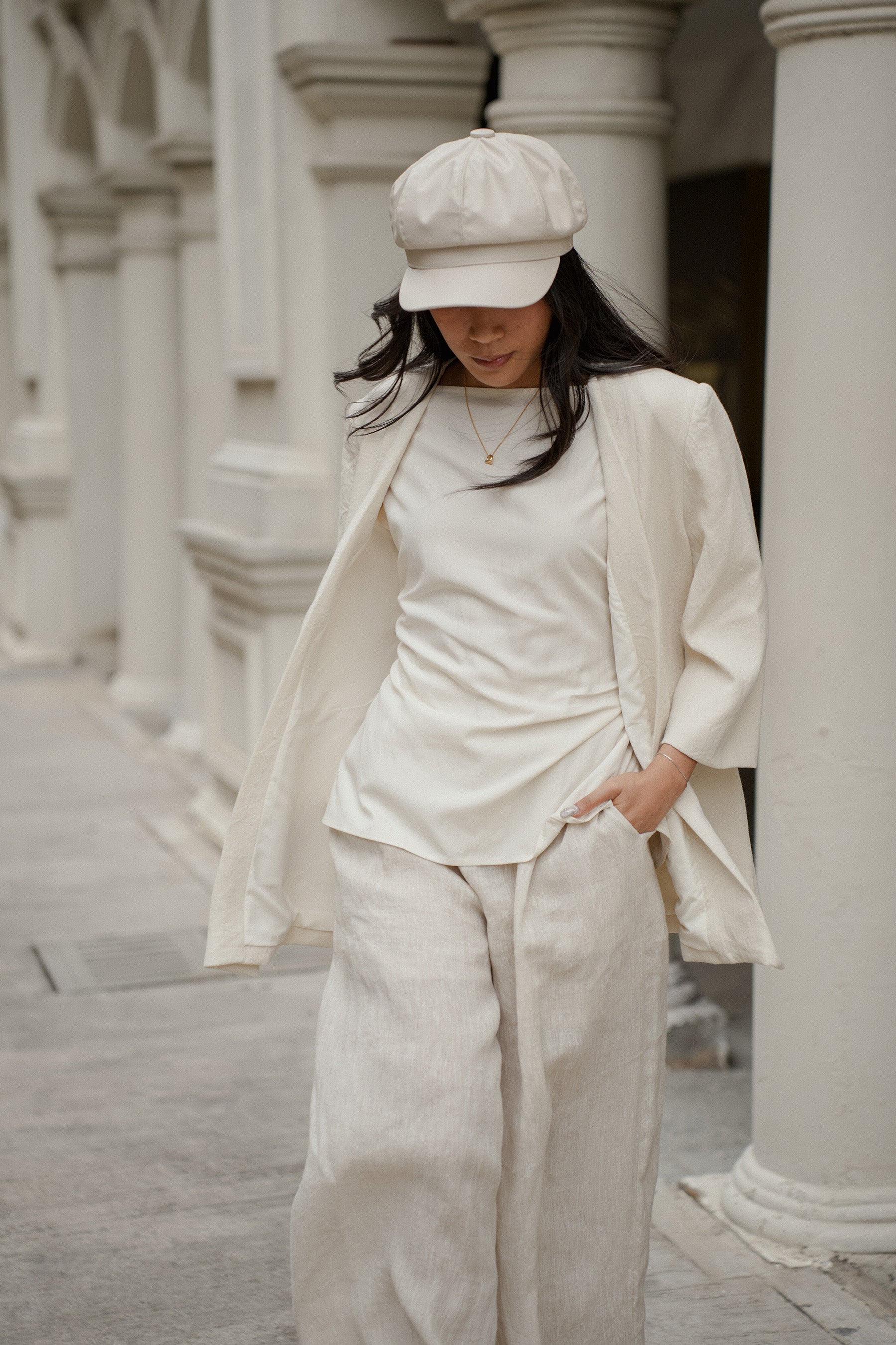 The City Breeze Linen Flare Pants Beige