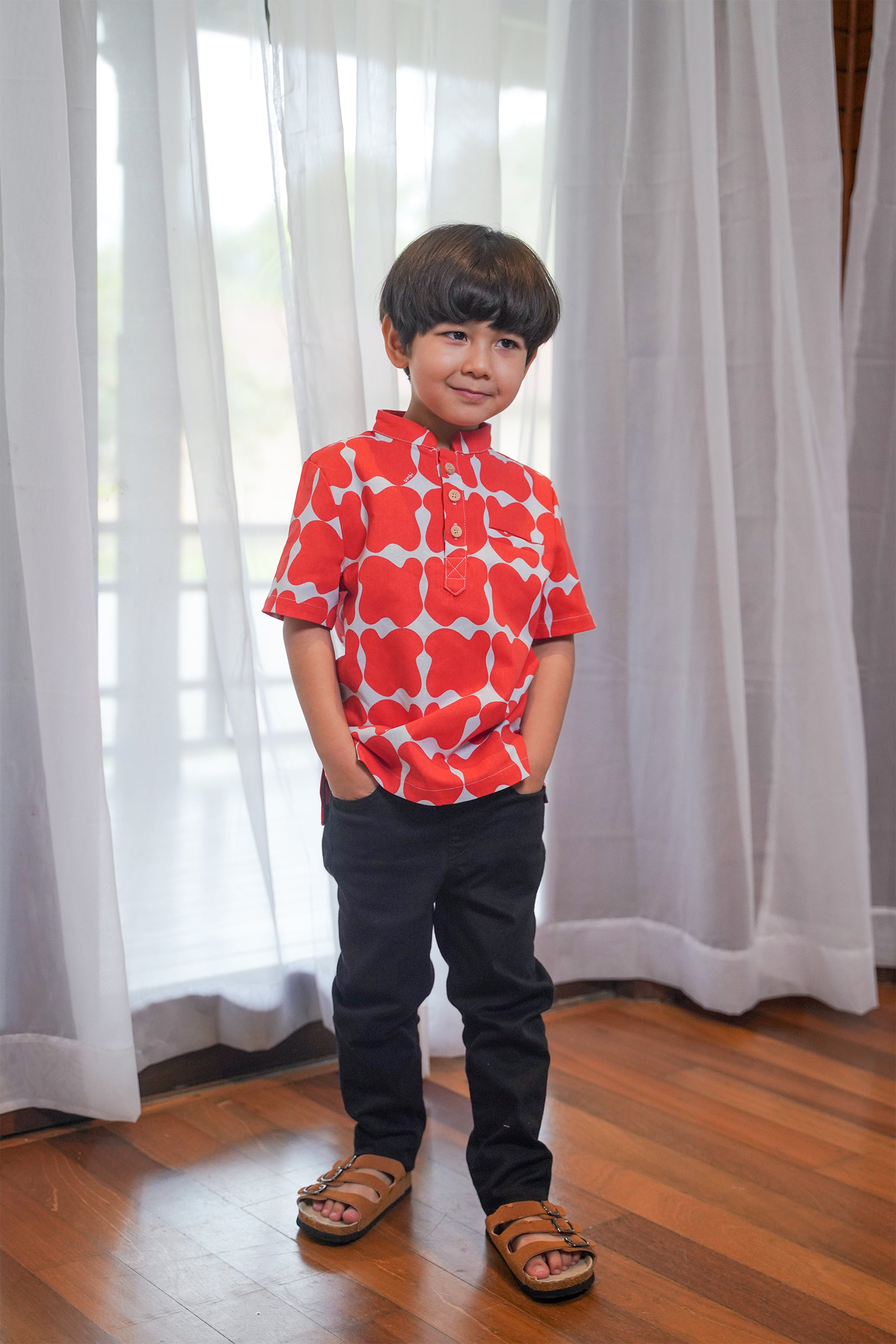 Boy Short Sleeves Shirt Bubblegum Print