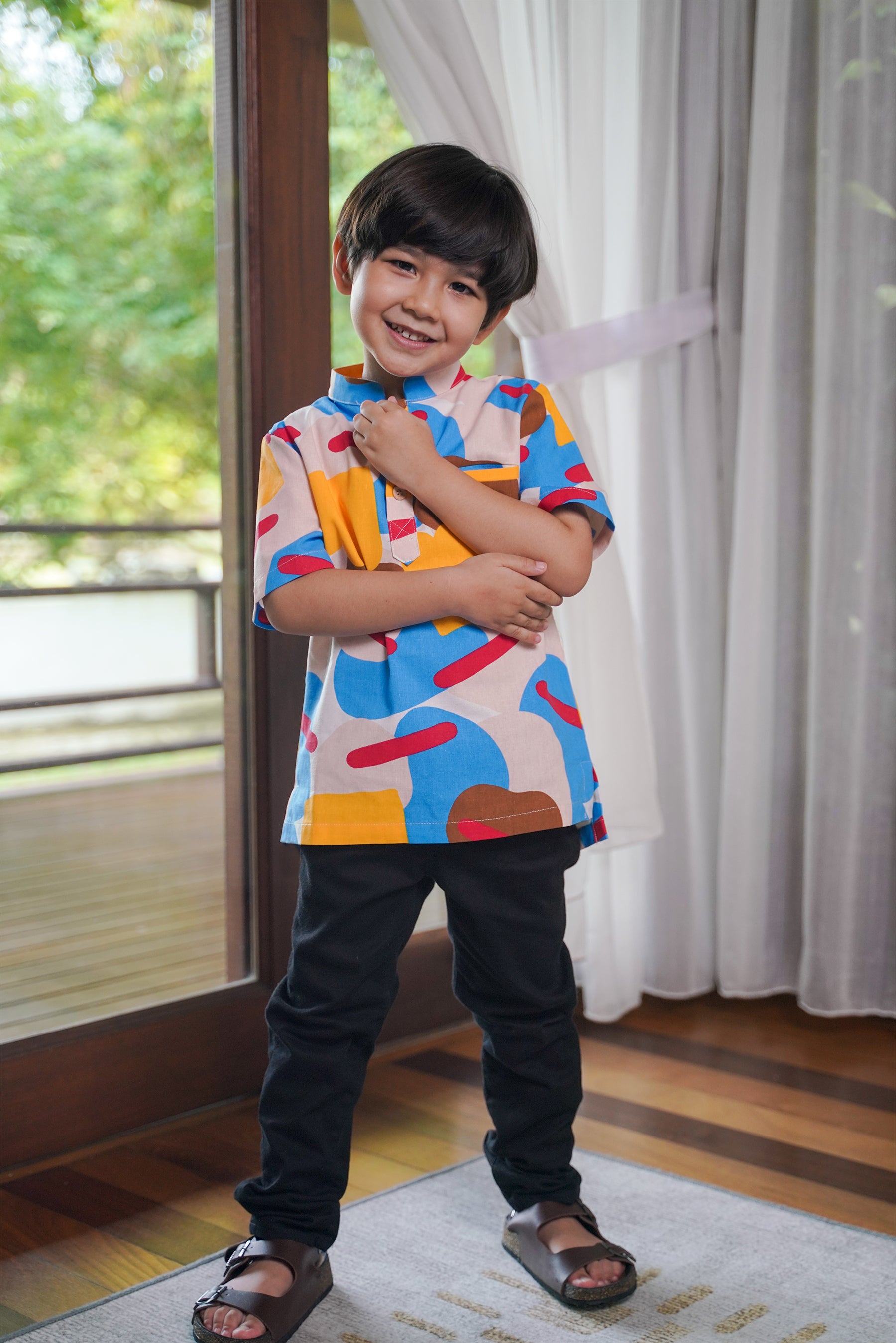 Boy Short Sleeves Shirt Jellybean Print