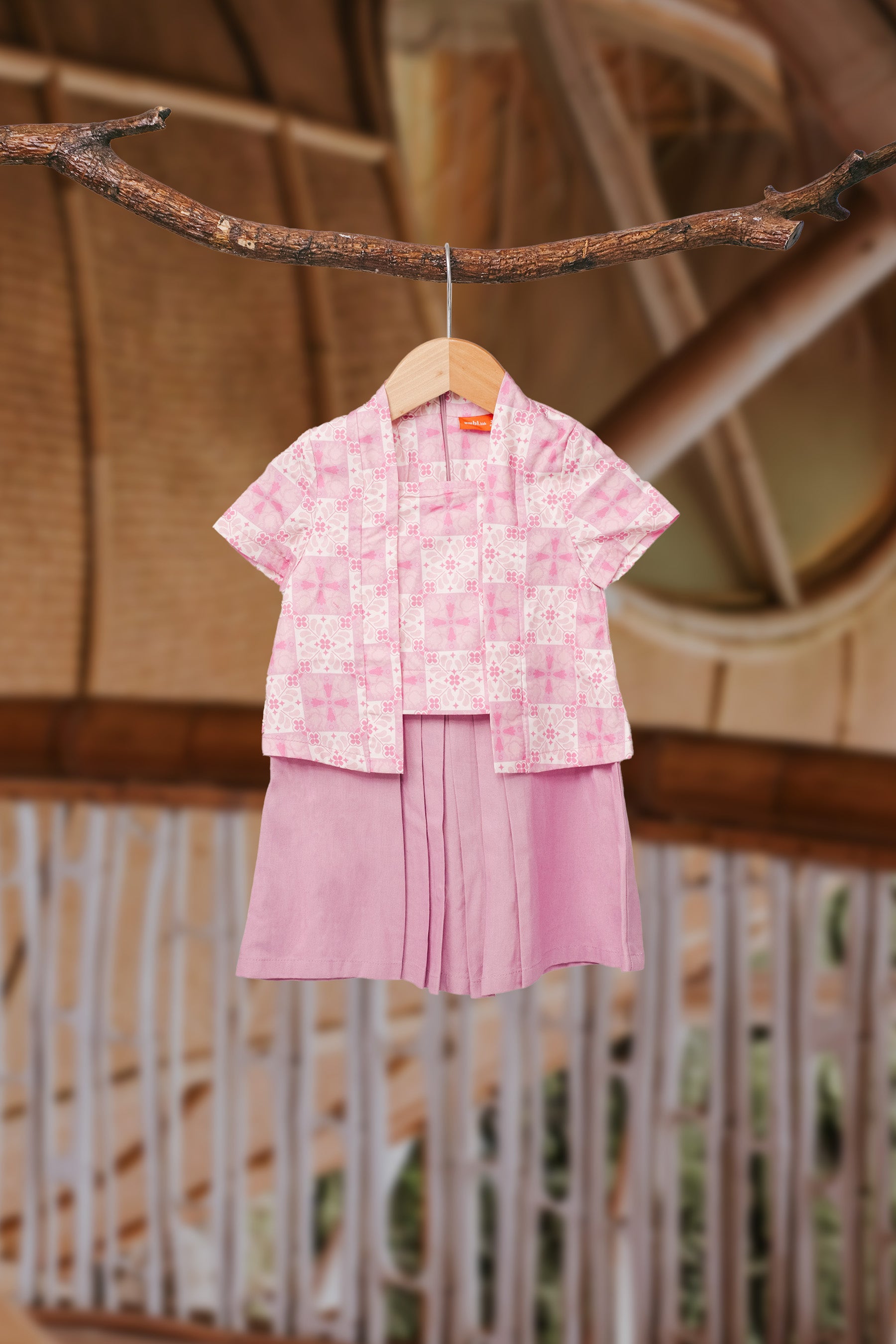 The Embun Collection Baby Girl Kebaya Dress in Mawar Print