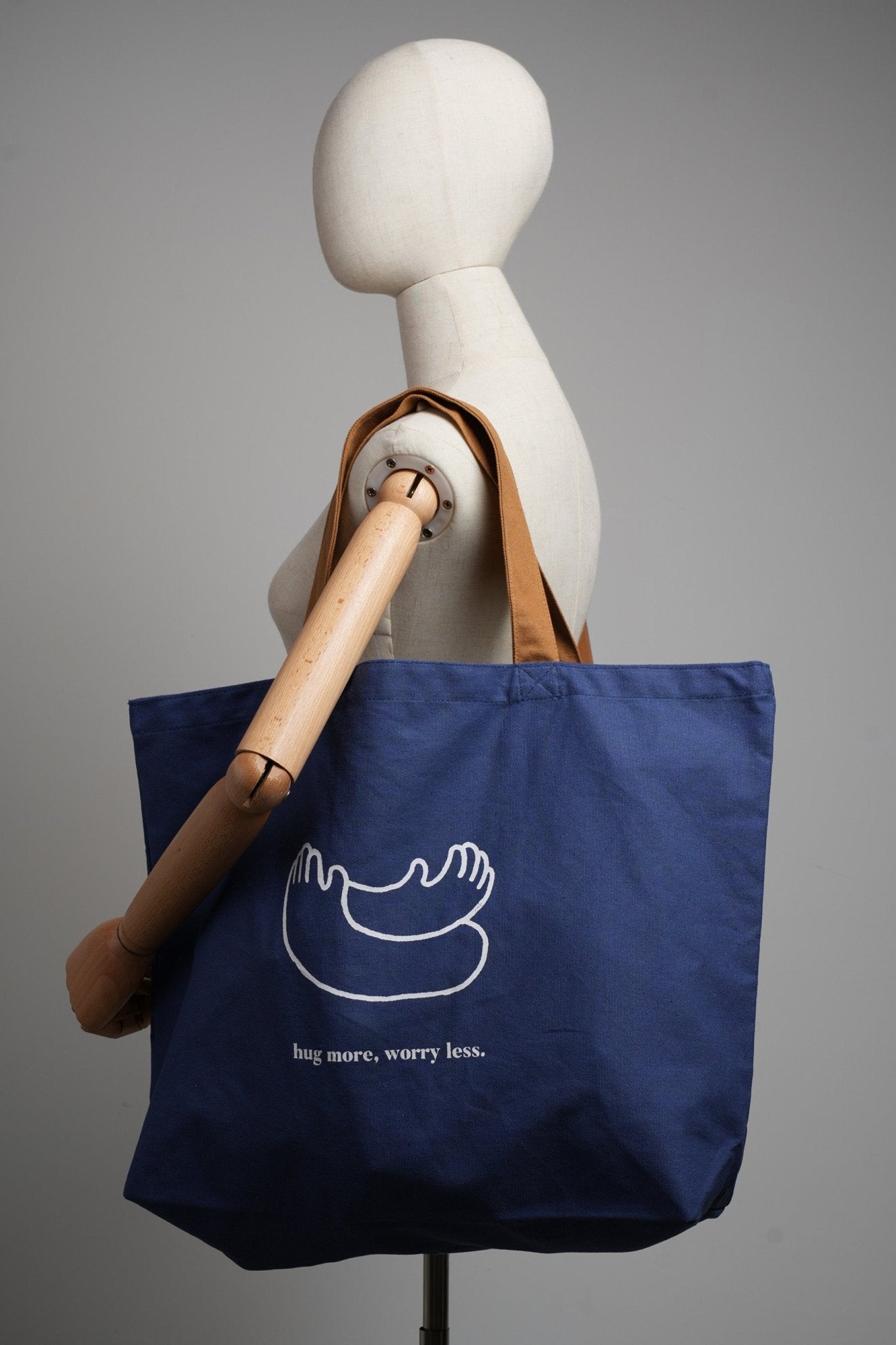 Extra Large Tote Bag (Hug More Worry Less VERSION) - Umbi