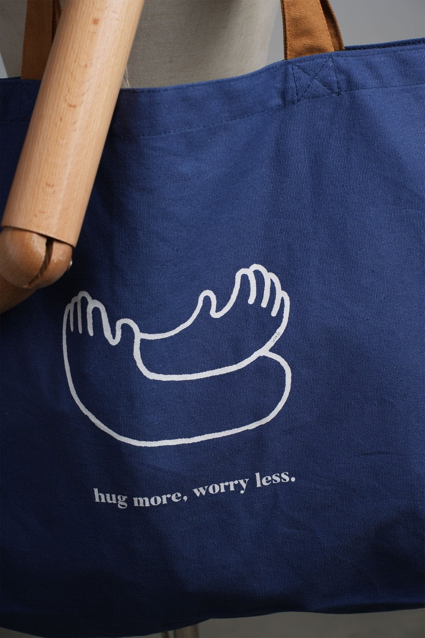 Extra Large Tote Bag (Hug More Worry Less VERSION) - Umbi