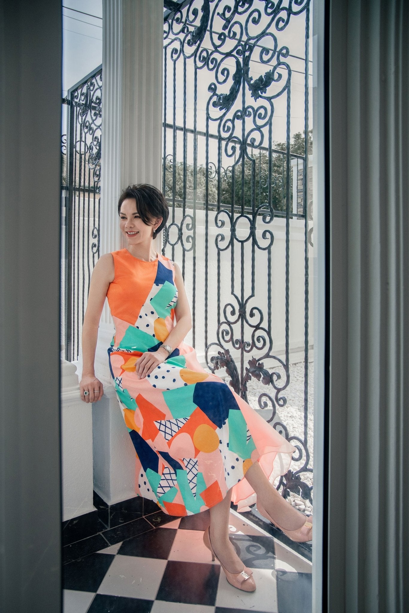 Flare A - Line Midi Dress - Umbi
