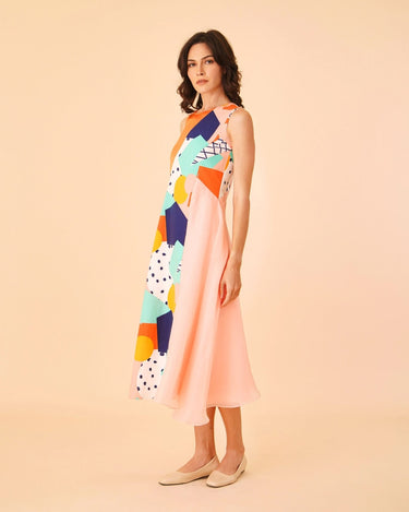 Flare A - Line Midi Dress - Umbi
