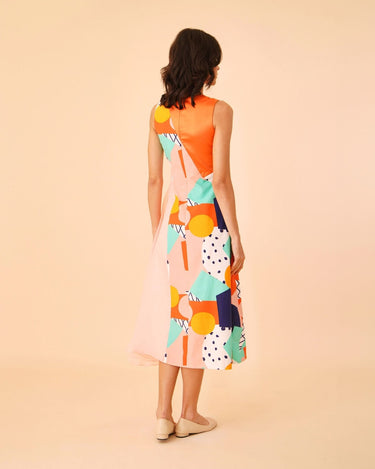 Flare A - Line Midi Dress - Umbi
