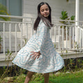 Girl Holiday Dress in Wave - Umbi