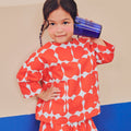 Girl Pair Pockets Boxy Blouse Bubblegum Print - Umbi