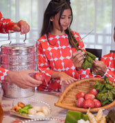 Girl Pair Pockets Boxy Blouse Bubblegum Print - Umbi