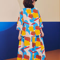 Girl Pair Pockets Boxy Blouse Jellybean Print - Umbi