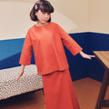 Girl Pair Pockets Boxy Blouse Terracotta - Umbi