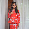 Girl Petit Ruffle Blouse Bubblegum Print - Umbi