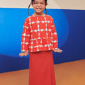 Girl Petit Ruffle Blouse Bubblegum Print - Umbi