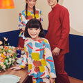 Girl Petit Ruffle Blouse Jellybean Print - Umbi