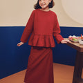 Girl Petit Ruffle Blouse Red - Umbi