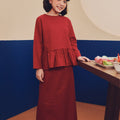 Girl Petit Ruffle Blouse Red - Umbi
