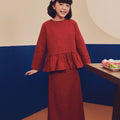 Girl Petit Ruffle Blouse Red - Umbi