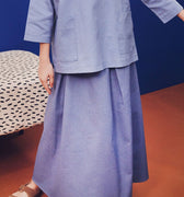 Girl Teacup Skirt Pigeon Blue - Umbi