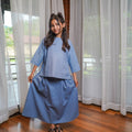 Girl Teacup Skirt Pigeon Blue - Umbi