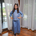 Girl Teacup Skirt Pigeon Blue - Umbi