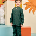 baju raya family sedondon kids baju melayu emerald green