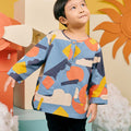 baju raya family sedondon kids kurta top bumantara print