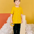 boys top short sleeve button eid kenduri raya event wear