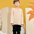 cotton linen blend boys kurta teluk belanga