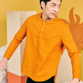 baju raya family sedondon adult men kurta orange