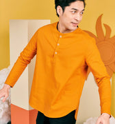 baju raya family sedondon adult men kurta orange