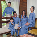 Men Baju Melayu Set Pigeon Blue - Umbi
