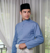 Men Baju Melayu Set Pigeon Blue - Umbi