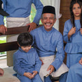 Men Baju Melayu Set Pigeon Blue - Umbi