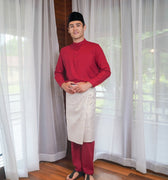 Men Baju Melayu Set Red - Umbi