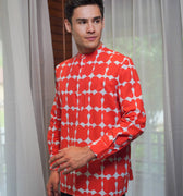Men Collar Kurta Bubblegum Print - Umbi