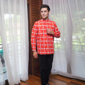 Men Collar Kurta Bubblegum Print - Umbi