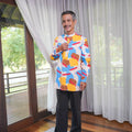 Men Collar Kurta Jellybean Print - Umbi