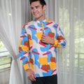 Men Collar Kurta Jellybean Print - Umbi