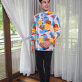 Men Collar Kurta Jellybean Print - Umbi