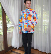 Men Collar Kurta Jellybean Print - Umbi